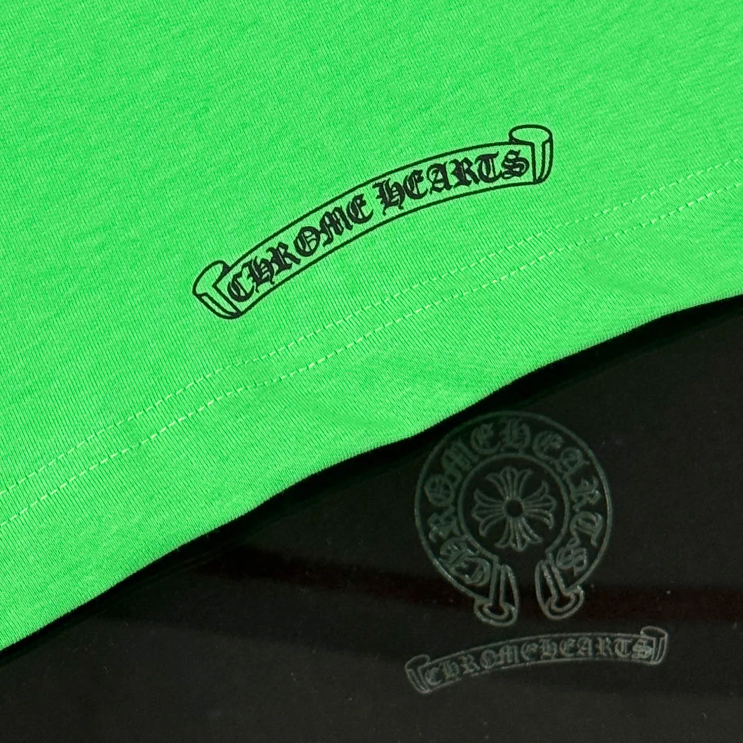 P180 Chrome Hearts 25 high version fabrics made of 300g high-density pure cotton, no deformation, no shrinkage, complete with three labels, same style for men and women, process: digital printing, color: white, black, green, SIZE: S-XL